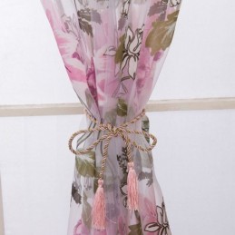 Rideau Transparent Européen Sur Mesure En Tulle À Fleurs Rustiques Pour Salon Et Chambre À Coucher