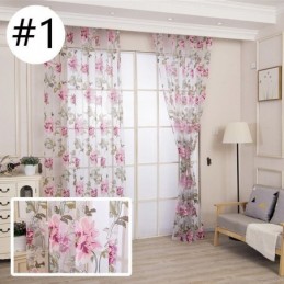 Rideau Transparent Européen Sur Mesure En Tulle À Fleurs Rustiques Pour Salon Et Chambre À Coucher
