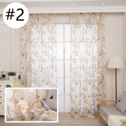 Rideau Transparent Européen Sur Mesure En Tulle À Fleurs Rustiques Pour Salon Et Chambre À Coucher