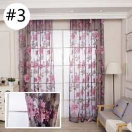 Rideau Transparent Européen Sur Mesure En Tulle À Fleurs Rustiques Pour Salon Et Chambre À Coucher
