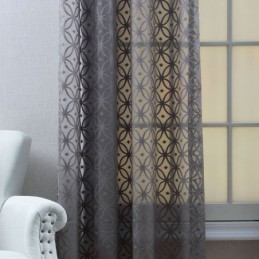 Rideau En Tulle Européen Sur Mesure, Gris Transparent, Pour Salon