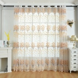 Rideaux Transparents Modernes En Tulle Floral Pour Le Salon