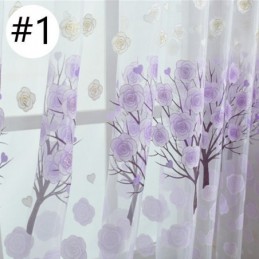 Rideaux Transparents Modernes En Tulle Floral Pour Le Salon