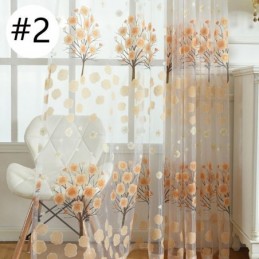 Rideaux Transparents Modernes En Tulle Floral Pour Le Salon