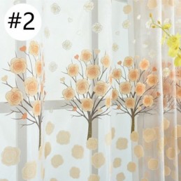 Rideaux Transparents Modernes En Tulle Floral Pour Le Salon
