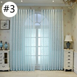 Rideaux Décoratifs En Tulle Brodé De Plantes Pour Fenêtre De Chambre