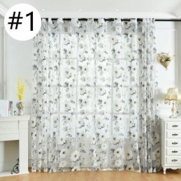 Rideau Transparent Européen Sur Mesure En Tulle À Fleurs Rustiques Pour Salon Et Chambre À Coucher
