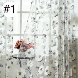 Rideau Transparent Européen Sur Mesure En Tulle À Fleurs Rustiques Pour Salon Et Chambre À Coucher