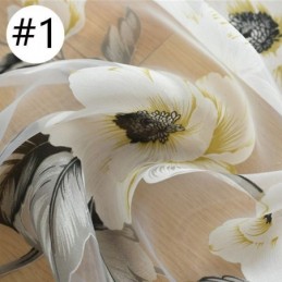 Rideau Transparent Européen Sur Mesure En Tulle À Fleurs Rustiques Pour Salon Et Chambre À Coucher