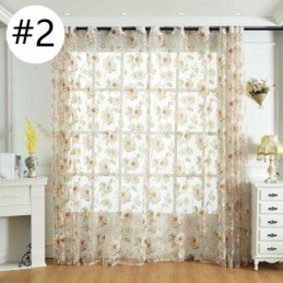 Rideau Transparent Européen Sur Mesure En Tulle À Fleurs Rustiques Pour Salon Et Chambre À Coucher