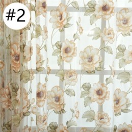 Rideau Transparent Européen Sur Mesure En Tulle À Fleurs Rustiques Pour Salon Et Chambre À Coucher