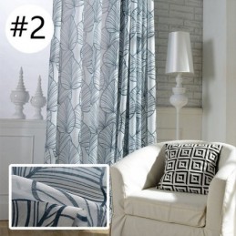 Rideau Imprimé Feuilles Sur Mesure En Tulle Transparent Pour Salon Et Chambre À Coucher
