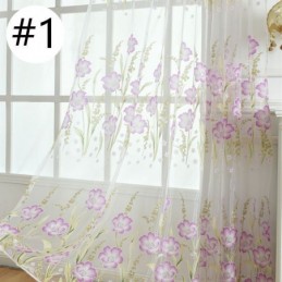 Rideau En Tulle Floral Européen Sur Mesure, Style Pastoral Pour Salon