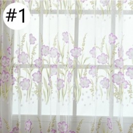 Rideau En Tulle Floral Européen Sur Mesure, Style Pastoral Pour Salon
