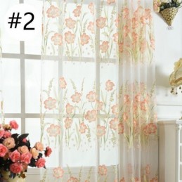Rideau En Tulle Floral Européen Sur Mesure, Style Pastoral Pour Salon