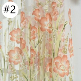 Rideau En Tulle Floral Européen Sur Mesure, Style Pastoral Pour Salon