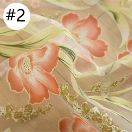 Rideau En Tulle Floral Européen Sur Mesure, Style Pastoral Pour Salon