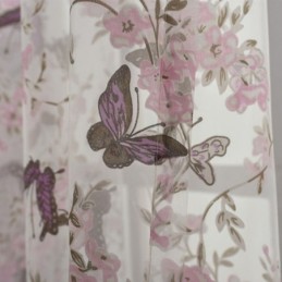 Rideaux En Tulle Imprimés De Fleurs Et De Papillons, Décoration De Fenêtre, Rideau En Voile, Rideau Sur Mesure