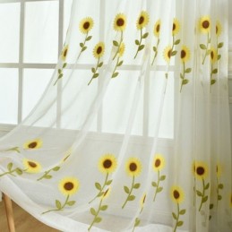 Rideau Transparent Européen Sur Mesure En Tulle À Fleurs Rustiques Pour Salon Et Chambre À Coucher