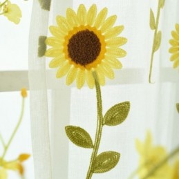 Rideau Transparent Européen Sur Mesure En Tulle À Fleurs Rustiques Pour Salon Et Chambre À Coucher