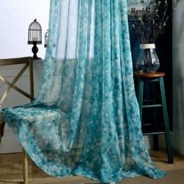 Rideaux Semi-Transparents À Imprimé Feuilles Pour Salon Et Chambre À Coucher