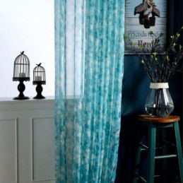 Rideaux Semi-Transparents À Imprimé Feuilles Pour Salon Et Chambre À Coucher