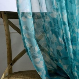 Rideaux Semi-Transparents À Imprimé Feuilles Pour Salon Et Chambre À Coucher