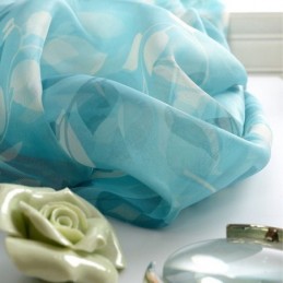 Rideaux Semi-Transparents À Imprimé Feuilles Pour Salon Et Chambre À Coucher