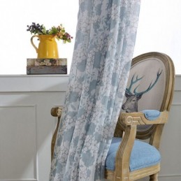 Rideaux En Tulle Transparent À Imprimé Floral Pour Salon Et Chambre À Coucher