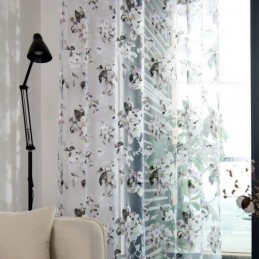 Rideau Transparent Européen Sur Mesure En Tulle À Fleurs Rustiques Pour Salon Et Chambre À Coucher
