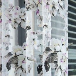 Rideau Transparent Européen Sur Mesure En Tulle À Fleurs Rustiques Pour Salon Et Chambre À Coucher