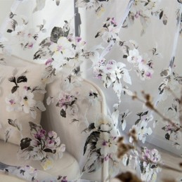 Rideau Transparent Européen Sur Mesure En Tulle À Fleurs Rustiques Pour Salon Et Chambre À Coucher