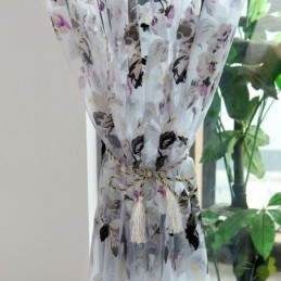 Rideau Transparent Européen Sur Mesure En Tulle À Fleurs Rustiques Pour Salon Et Chambre À Coucher