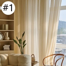 Rideau De Fenêtre Moderne En Tulle Jacquard Sur Mesure Pour Salon Et Chambre À Coucher