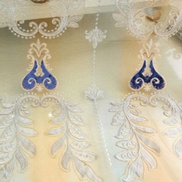 Rideau En Tulle Exquis, Fabriqué Sur Mesure, Rideau Européen Brodé À Fleurs, Rideaux Transparents Pour La Décoration De La Pièce