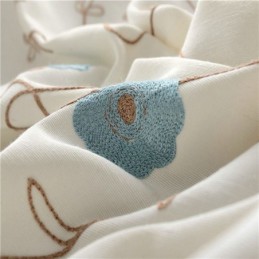 Rideau Japonais Simple Sur Mesure Avec Broderie Fraîche
