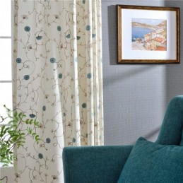 Rideau Japonais Simple Sur Mesure Avec Broderie Fraîche