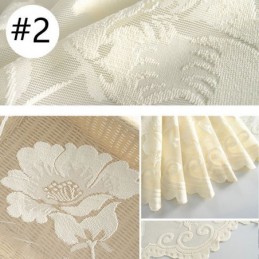 Rideaux En Voile Transparent Blanc, Broderie Décorative De Vigne, Rideaux De Fenêtre Pour Chambre À Coucher
