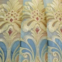 Rideaux Transparents De Luxe, Semi-Voile Brodé Floral, Rideau Sur Mesure Pour Chambre À Coucher