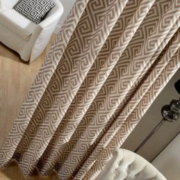 Rideau Nordique Simple Sur Mesure, Tissu D'Étude Imprimé Unique Et Respectueux De L'Environnement