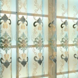 Rideau Transparent Élégant Européen Sur Mesure Pour Salon Et Chambre À Coucher