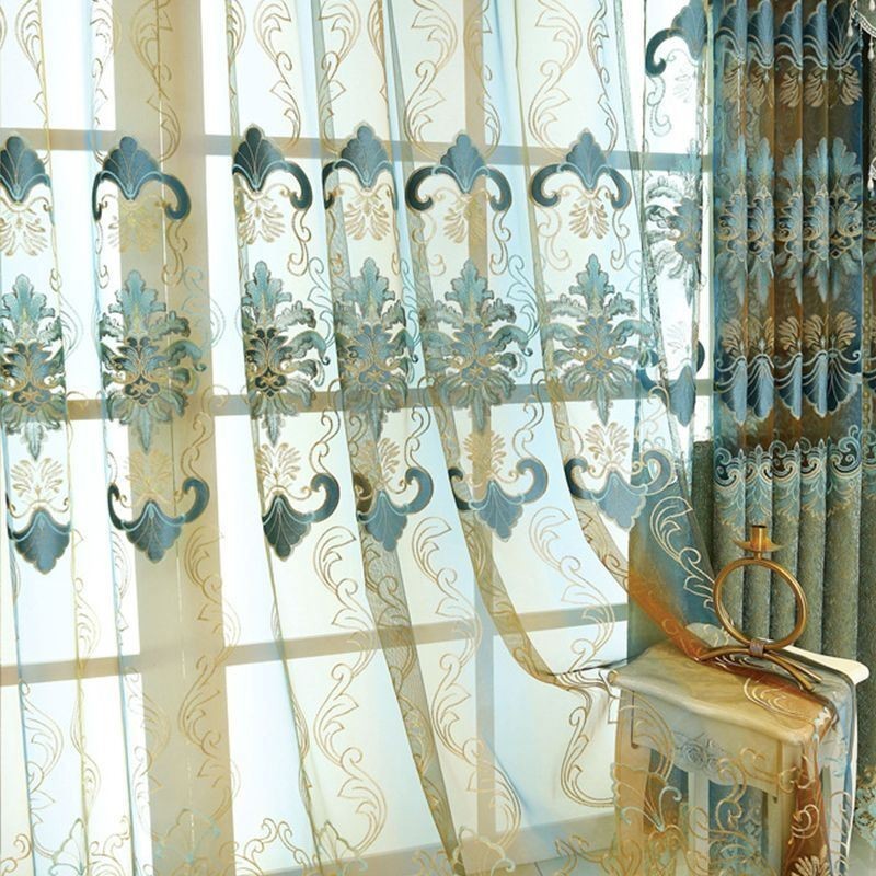 Rideau Brodé Européen Sur Mesure, Rideau De Luxe Pour Fenêtre, Pour Salon, Chambre À Coucher