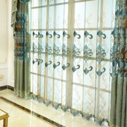 Rideau Brodé Européen Sur Mesure, Rideau De Luxe Pour Fenêtre, Pour Salon, Chambre À Coucher