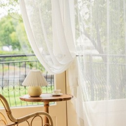 Rideaux En Tulle À Motif D'Arêtes De Poisson Pour Fenêtre De Salon Ou De Chambre À Coucher