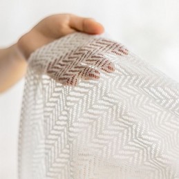 Rideaux En Tulle À Motif D'Arêtes De Poisson Pour Fenêtre De Salon Ou De Chambre À Coucher