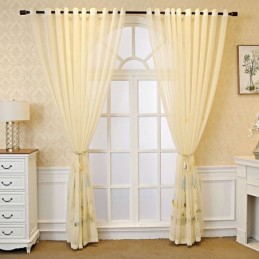 Rideaux Décoratifs En Tulle Brodé De Dessins Animés Pour Chambre À Coucher