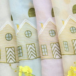 Rideaux Décoratifs En Tulle Brodé De Dessins Animés Pour Chambre À Coucher