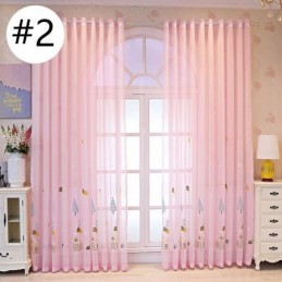 Rideaux Décoratifs En Tulle Brodé De Dessins Animés Pour Chambre À Coucher