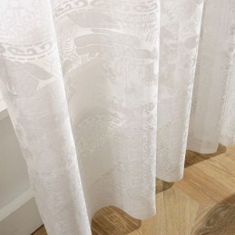 Rideaux Translucides En Jacquard Blanc Pour Salon Et Chambre À Coucher