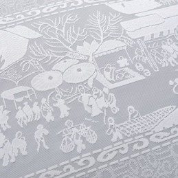 Rideaux Translucides En Jacquard Blanc Pour Salon Et Chambre À Coucher